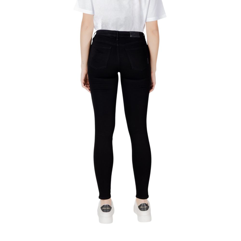 Jean slim noir en coton Armani Exchange pour femme