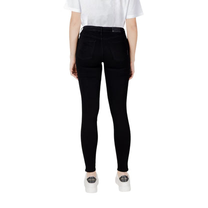 Jean slim noir en coton Armani Exchange pour femme