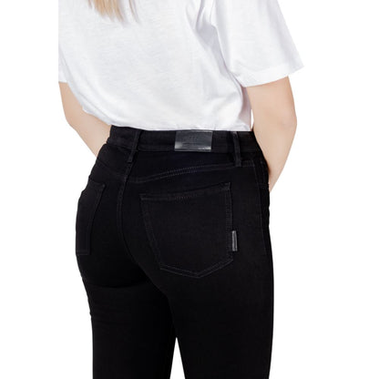 Jean slim noir en coton Armani Exchange pour femme
