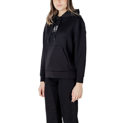 Sweat à capuche Armani Exchange en coton noir coupe classique