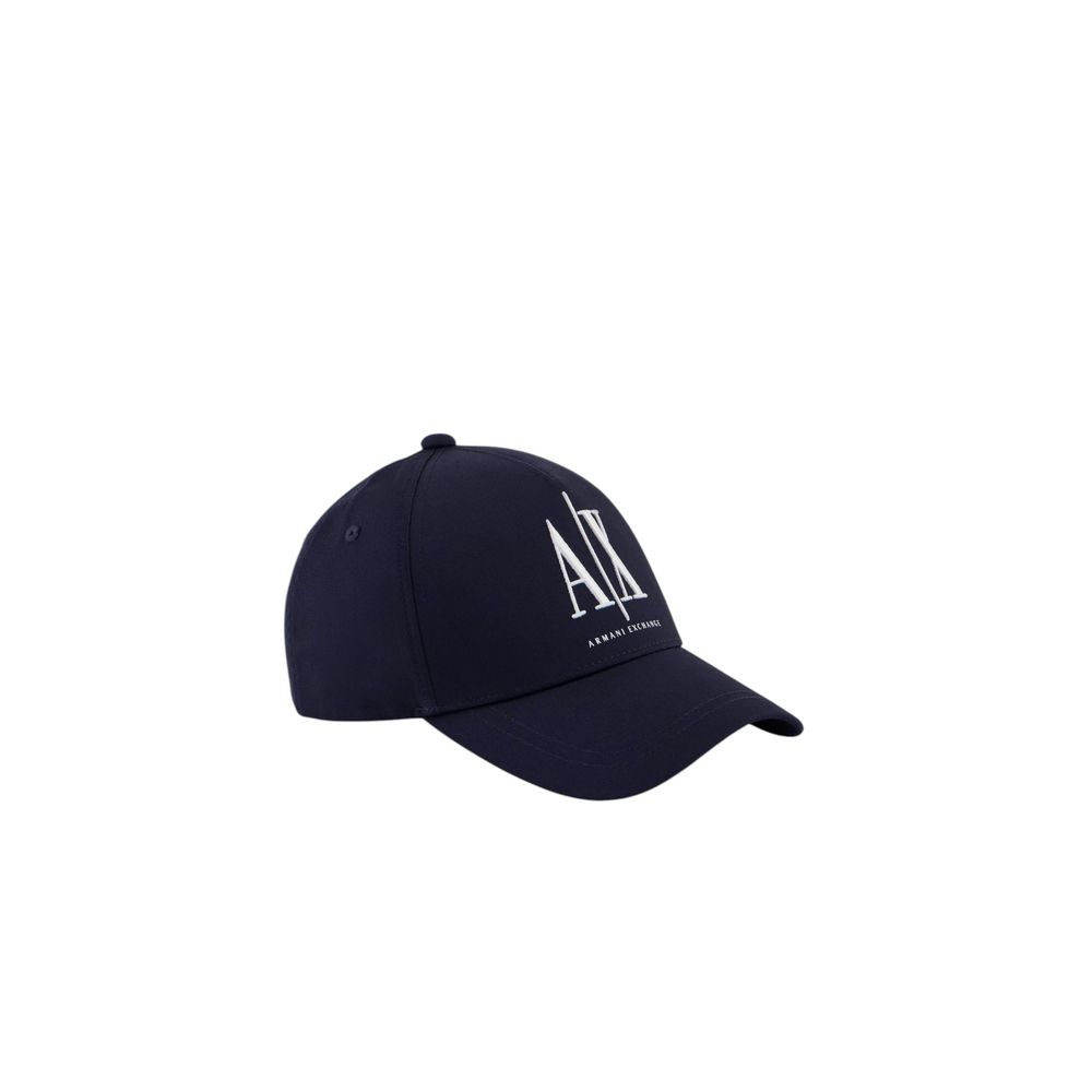 Armani Exchange Gorra De Algodón Azul Estilo Béisbol