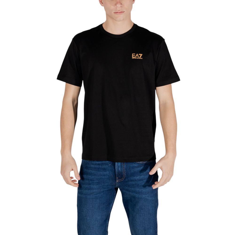 EA7 Emporio Armani Camiseta De Algodón Bicolor Manga Corta