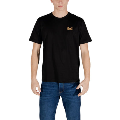 EA7 Emporio Armani Camiseta De Algodón Bicolor Manga Corta