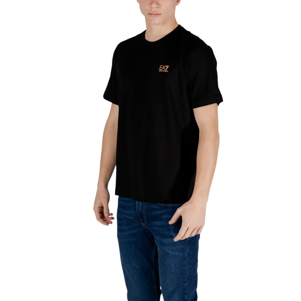 EA7 Emporio Armani Camiseta De Algodón Bicolor Manga Corta