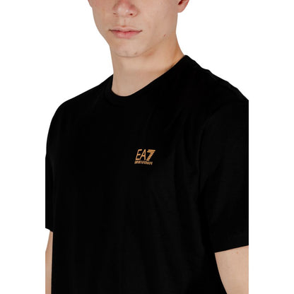 EA7 Emporio Armani Camiseta De Algodón Bicolor Manga Corta