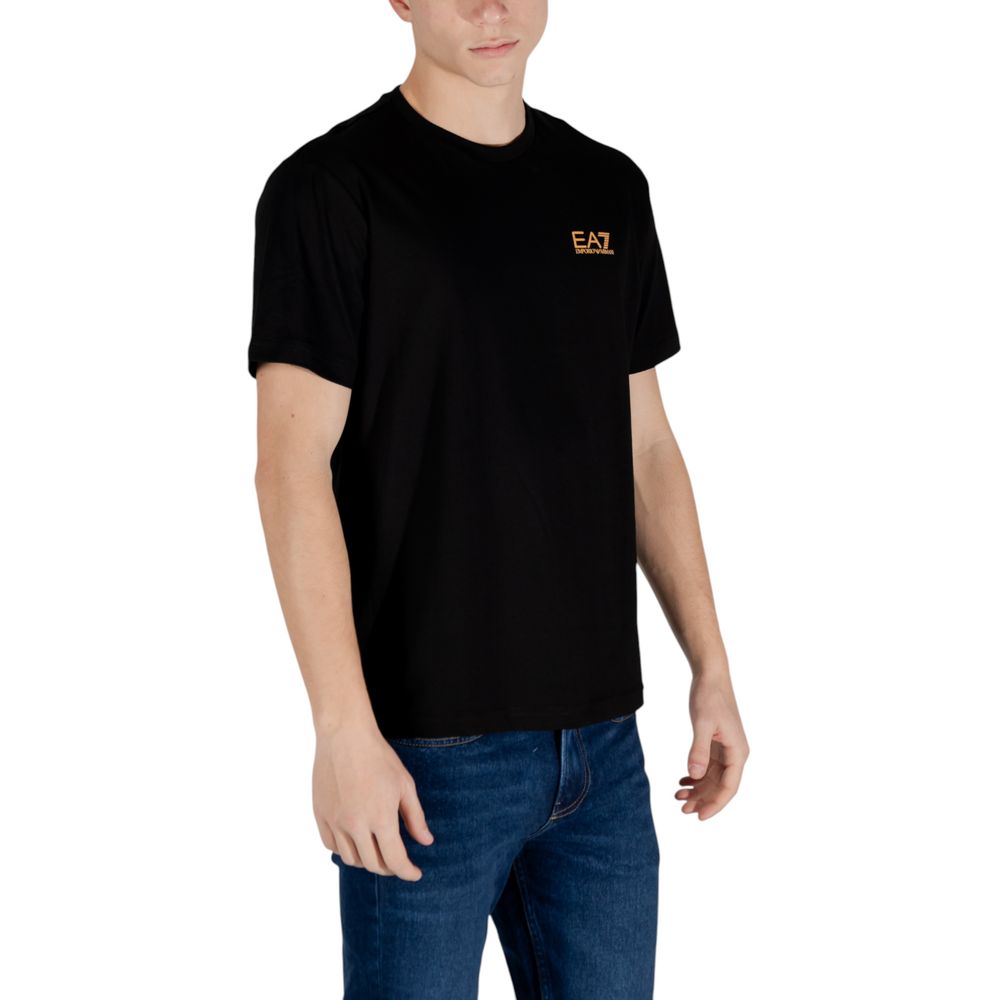 EA7 Emporio Armani Camiseta De Algodón Bicolor Manga Corta