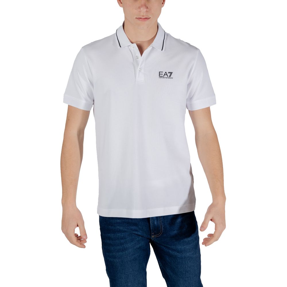 EA7 Emporio Armani Polo Coton Blanc - Manches Courtes