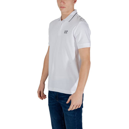 EA7 Emporio Armani Polo Coton Blanc - Manches Courtes