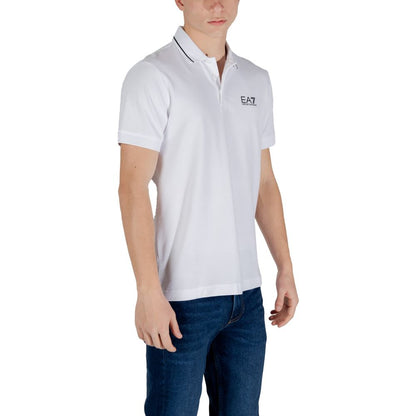 EA7 Emporio Armani Polo Coton Blanc - Manches Courtes