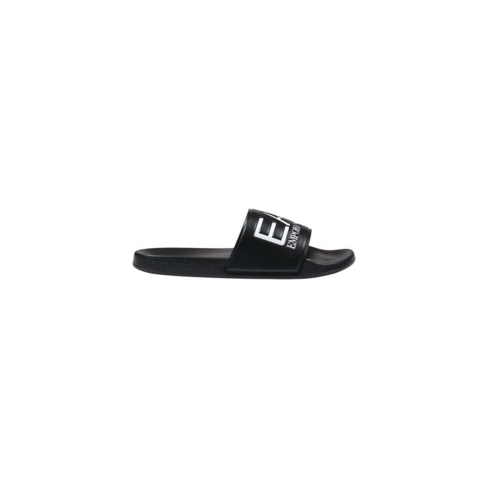 EA7 Emporio Armani Claquettes en PVC Noires et Blanches