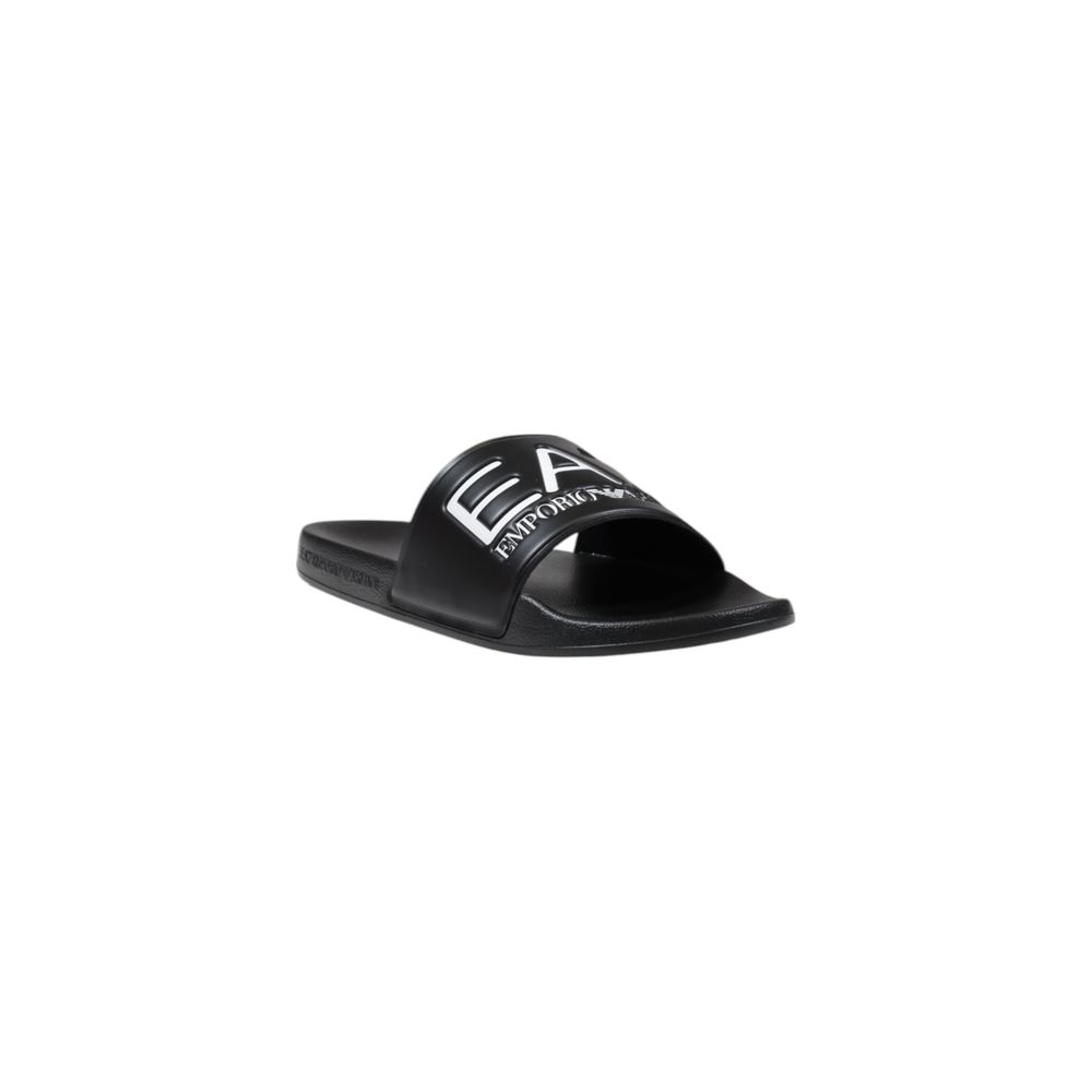 EA7 Emporio Armani Claquettes en PVC Noires et Blanches