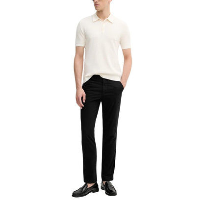 Calvin Klein Jeans LV040EM628 Pantalon décontracté noir en coton - Coupe droite