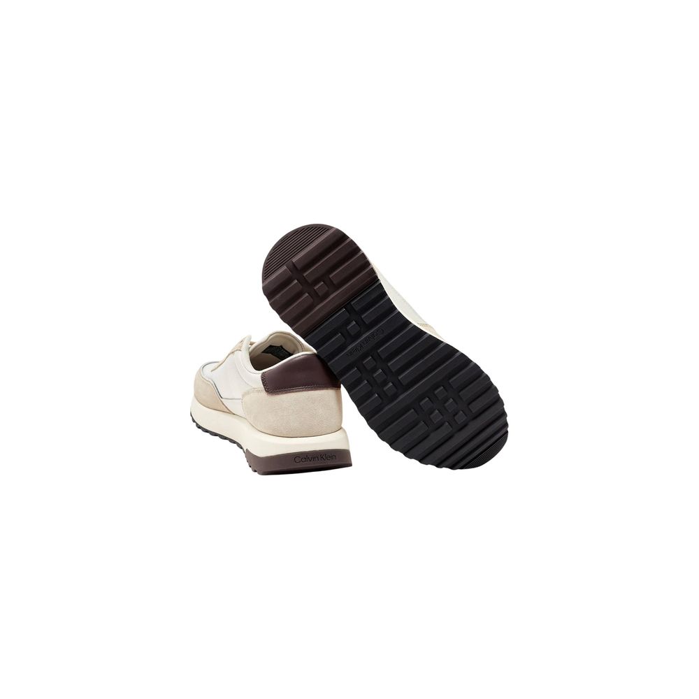 Zapatillas De Cuero Marrón De Corte Bajo Calvin Klein