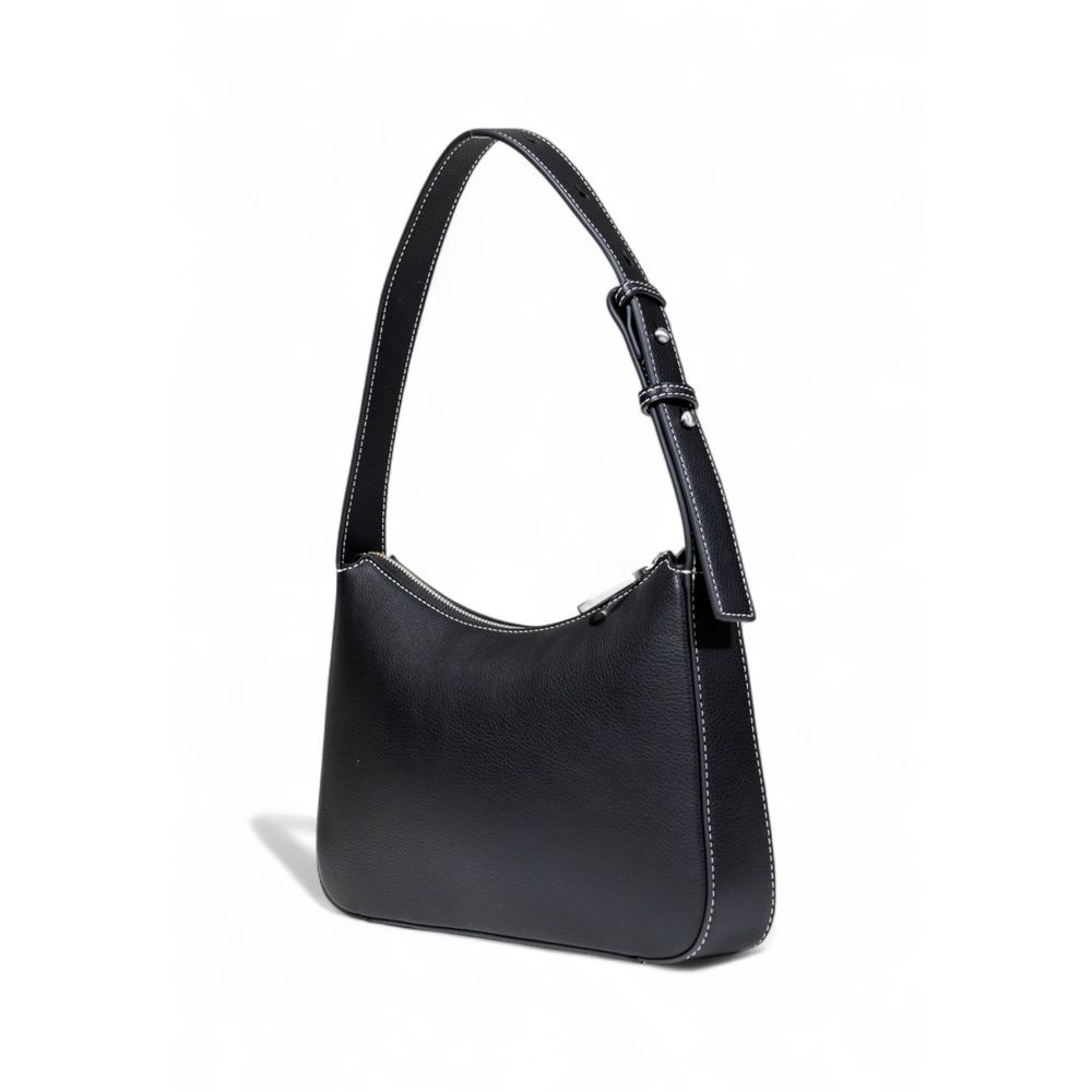 Karl Lagerfeld Black Faux Leather Handbag