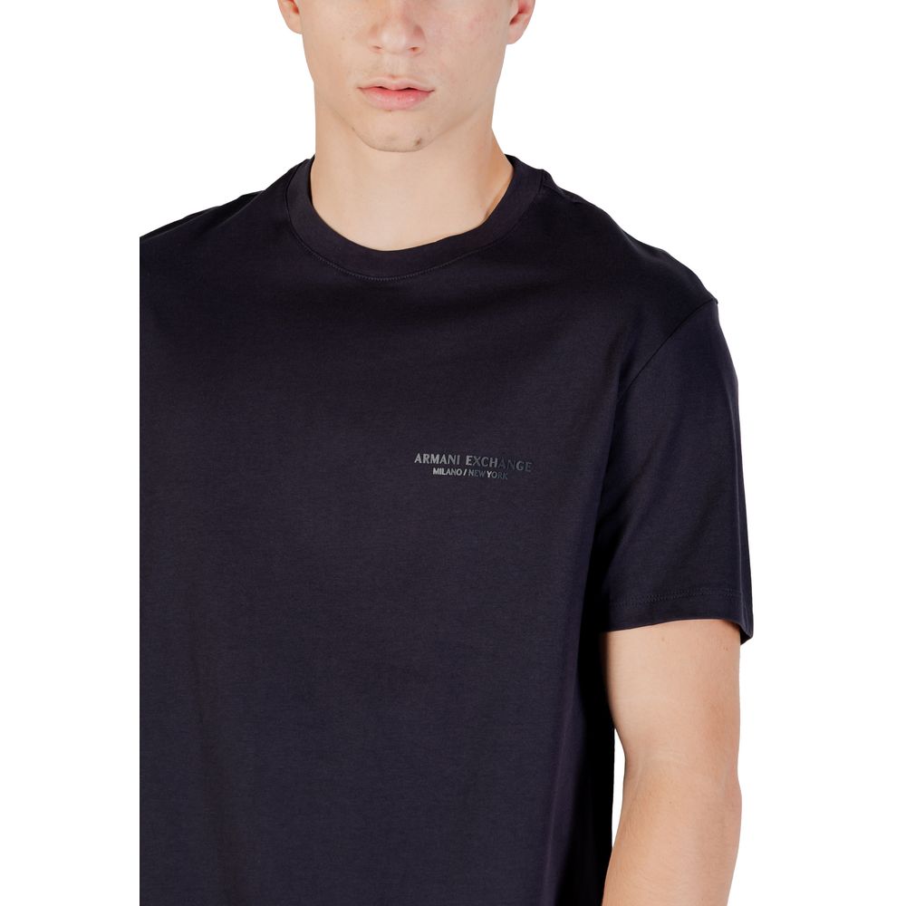 T-shirt Armani Exchange en coton bleu Coupe classique