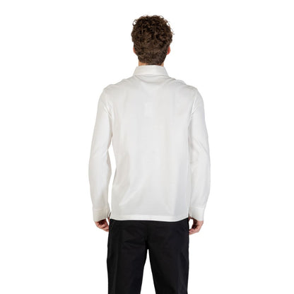 Armani Exchange Cream Long-Sleeve Cotton T-Shirt