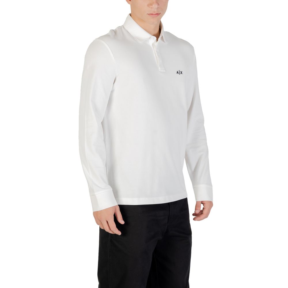 Armani Exchange Cream Long-Sleeve Cotton T-Shirt