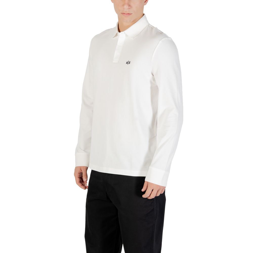 Armani Exchange Cream Long-Sleeve Cotton T-Shirt