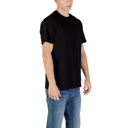 T-shirt de sport en coton noir Armani Exchange