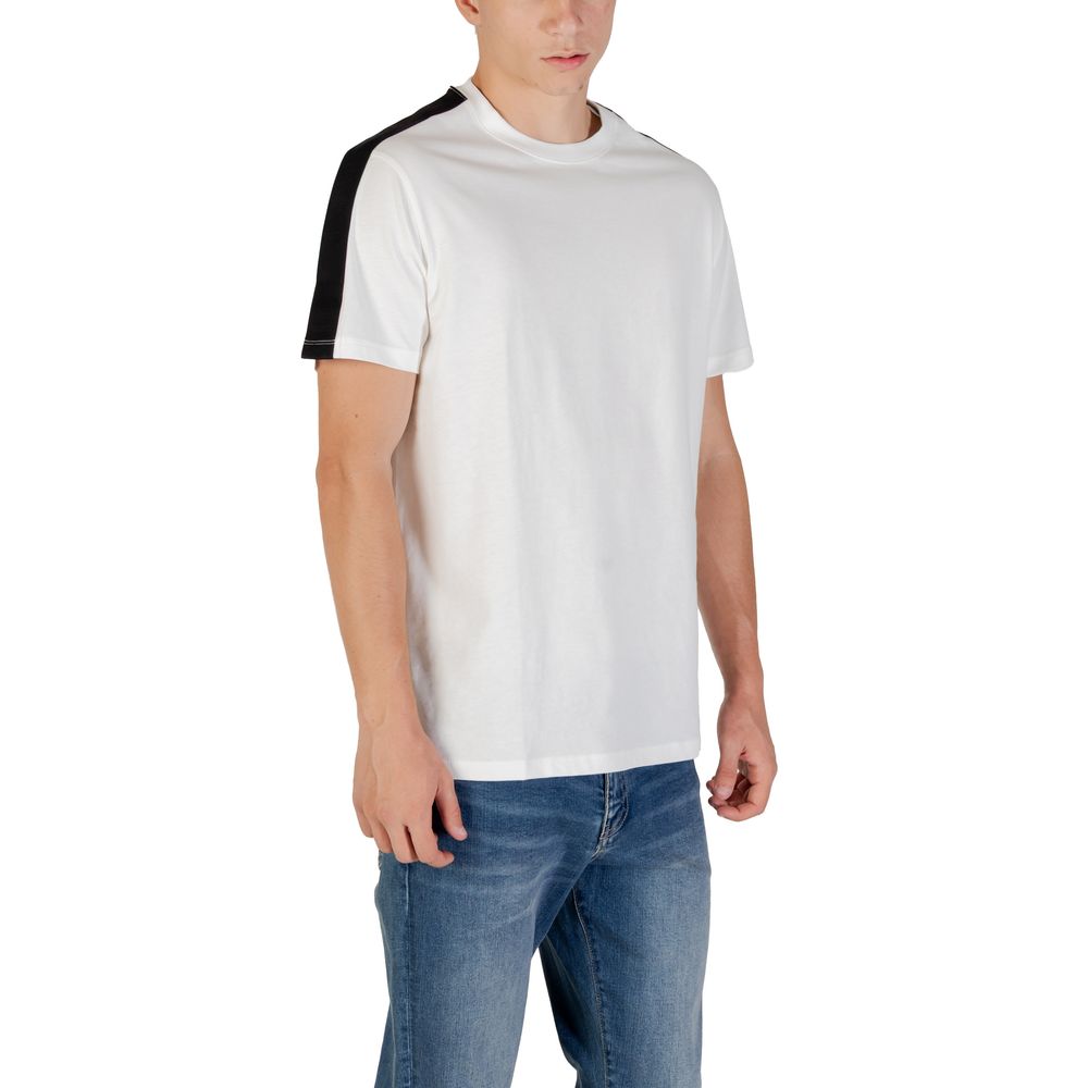 Armani Exchange T-shirt en coton crème Confort frais