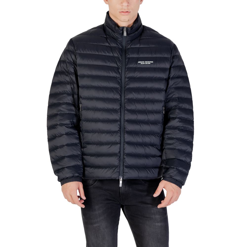 Armani Exchange Blue Polyamide Coat - Technical Design