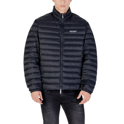 Armani Exchange Blue Polyamide Coat - Technical Design