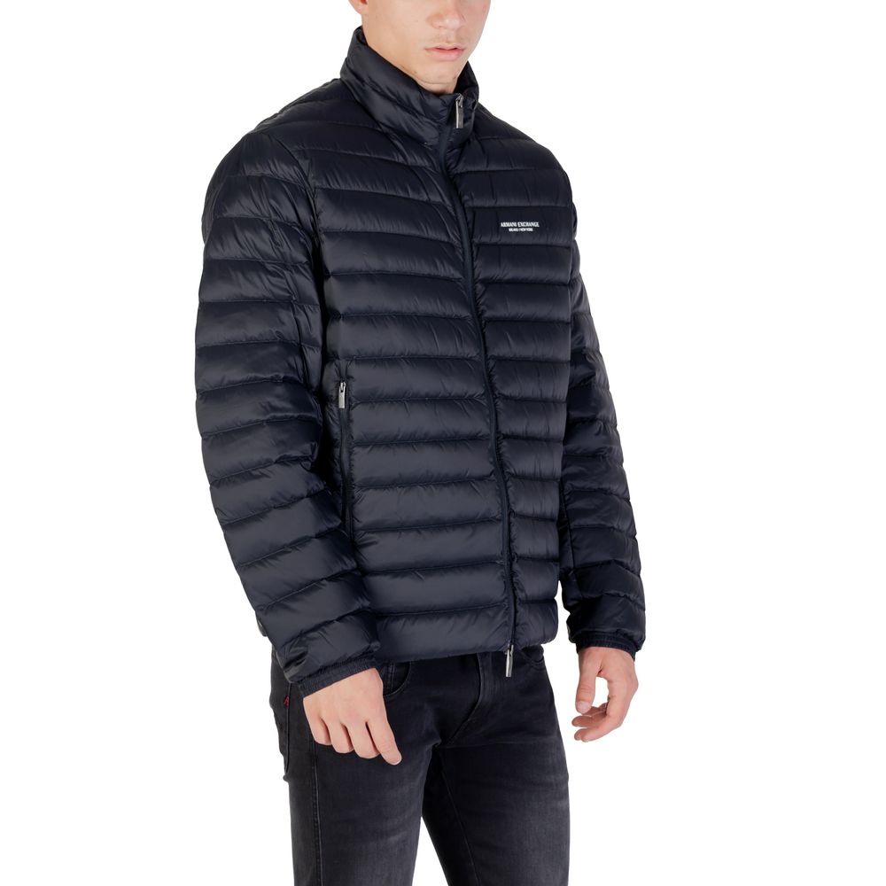 Armani Exchange Blue Polyamide Coat - Technical Design