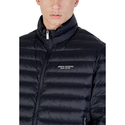 Armani Exchange Blue Polyamide Coat - Technical Design