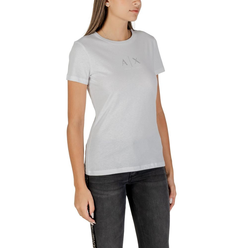 Armani Exchange Camiseta Mujer Algodón Blanca XW001459