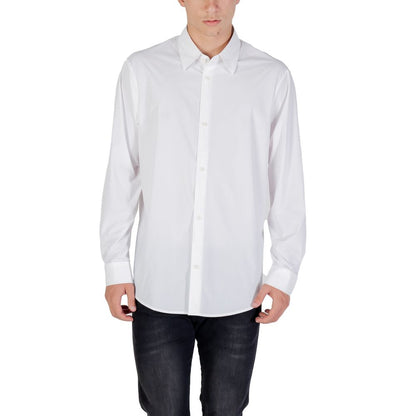 Camisa De Vestir Armani Exchange En Crema Con Elastano Regular