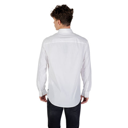 Camisa De Vestir Armani Exchange En Crema Con Elastano Regular
