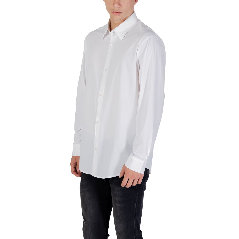 Camisa De Vestir Armani Exchange En Crema Con Elastano Regular