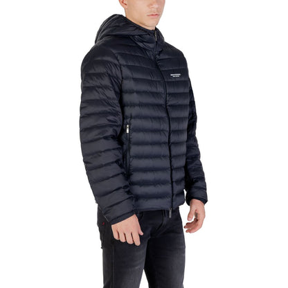 Armani Exchange Shell Jacket Blue Polyamide With Thermal Insulation
