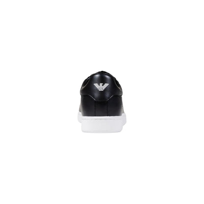 EA7 Emporio Armani Black Leather Sneakers