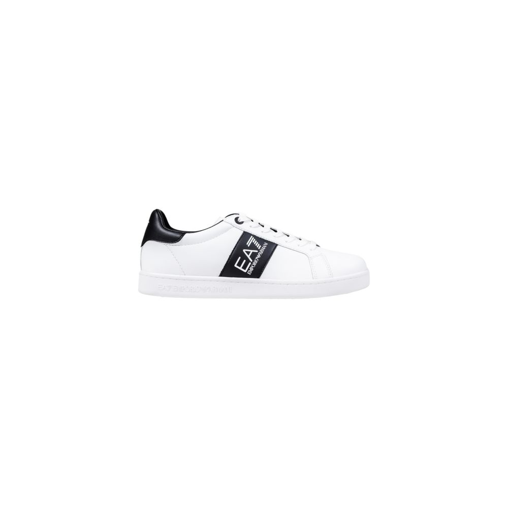 EA7 Emporio Armani Zapatillas Bajas De Cuero Blanco Y Negro 7X000332