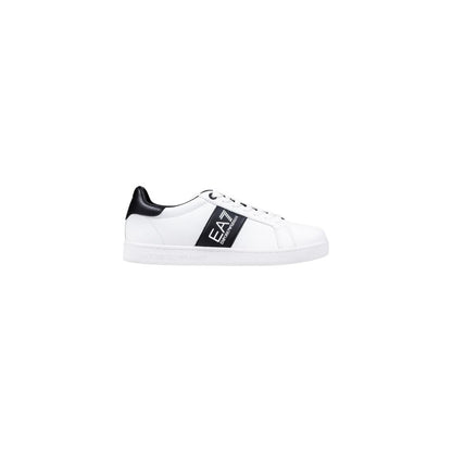 EA7 Emporio Armani Zapatillas Bajas De Cuero Blanco Y Negro 7X000332