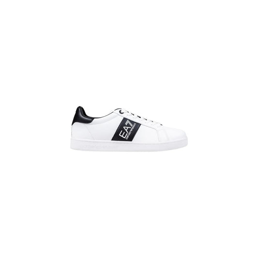 EA7 Emporio Armani Zapatillas Bajas De Cuero Blanco Y Negro 7X000332