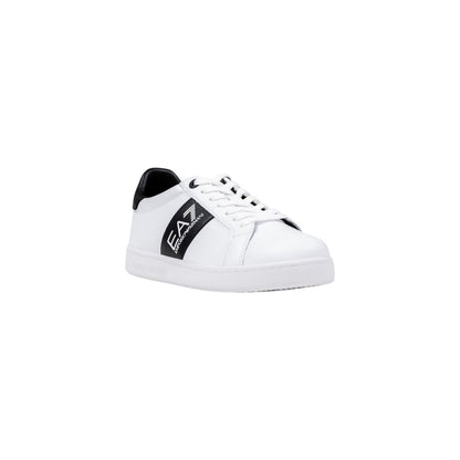 EA7 Emporio Armani Zapatillas Bajas De Cuero Blanco Y Negro 7X000332