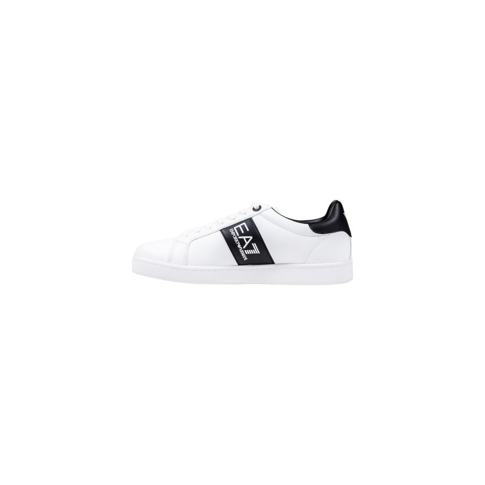 EA7 Emporio Armani Zapatillas Bajas De Cuero Blanco Y Negro 7X000332