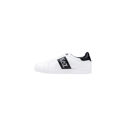 EA7 Emporio Armani Zapatillas Bajas De Cuero Blanco Y Negro 7X000332
