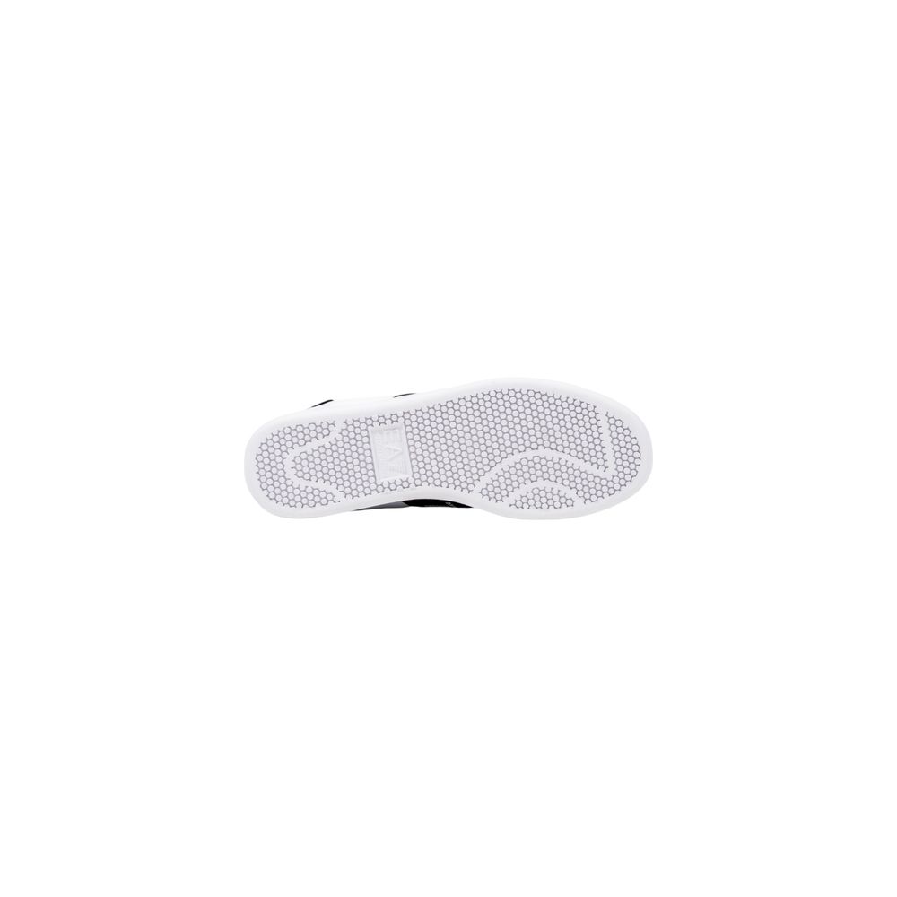 EA7 Emporio Armani Zapatillas Bajas De Cuero Blanco Y Negro 7X000332