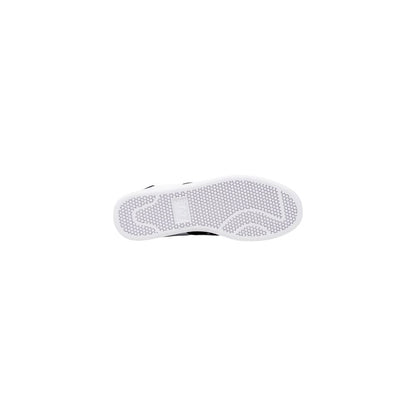EA7 Emporio Armani Zapatillas Bajas De Cuero Blanco Y Negro 7X000332