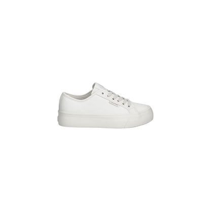 Calvin Klein Jeans Zapatillas De Piel Blanca - Minimalistas