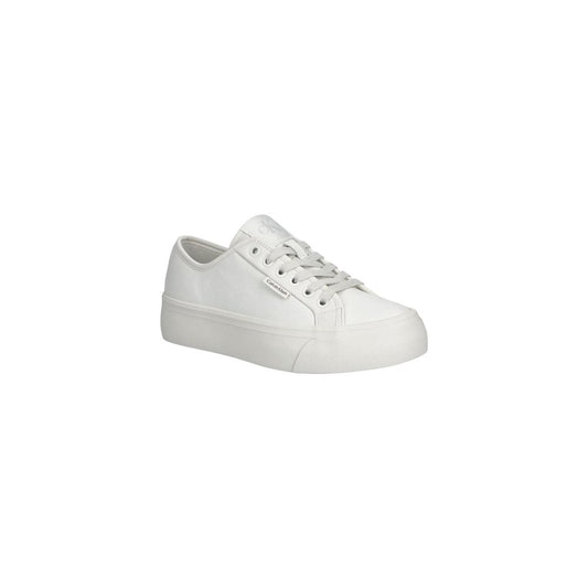 Calvin Klein Jeans Zapatillas De Piel Blanca - Minimalistas