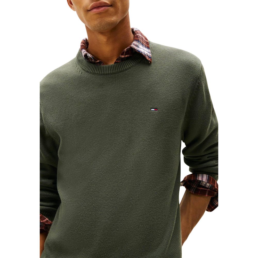 Tommy Hilfiger Jeans Sweat-shirt Vert Coton Biologique