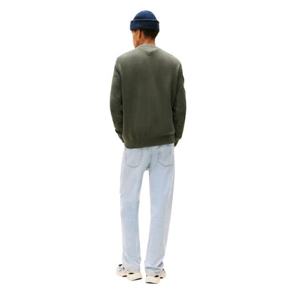 Tommy Hilfiger Jeans Sweat-shirt Vert Coton Biologique