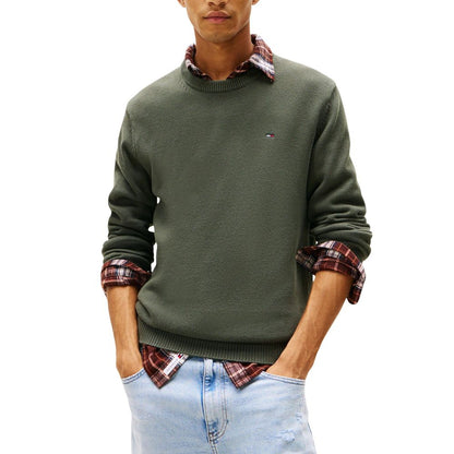 Tommy Hilfiger Jeans Sweat-shirt Vert Coton Biologique