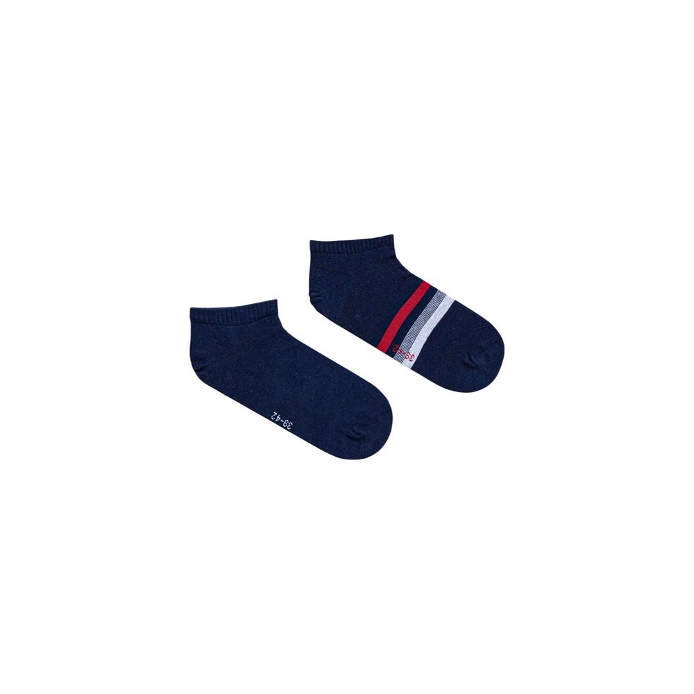 Tommy Hilfiger Blue Cotton Sneaker Socks