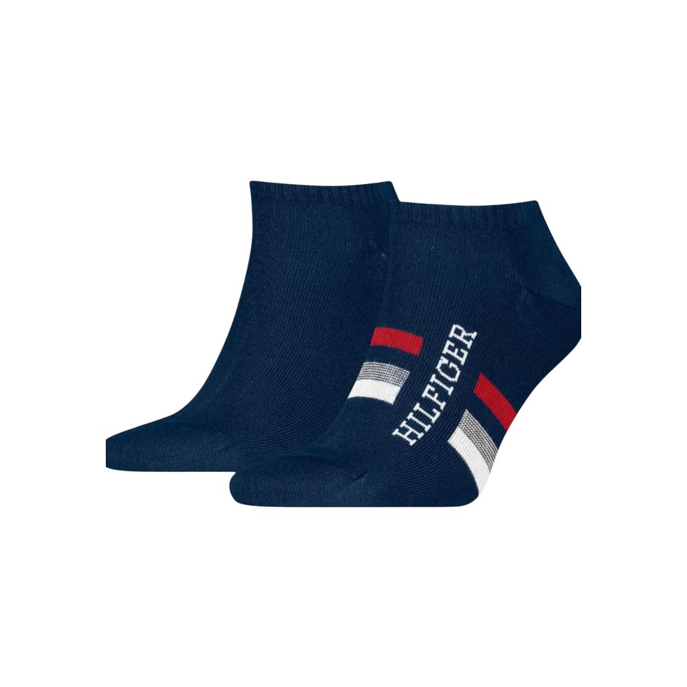 Tommy Hilfiger Blue Cotton Sneaker Socks
