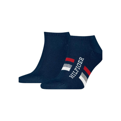 Tommy Hilfiger Blue Cotton Sneaker Socks